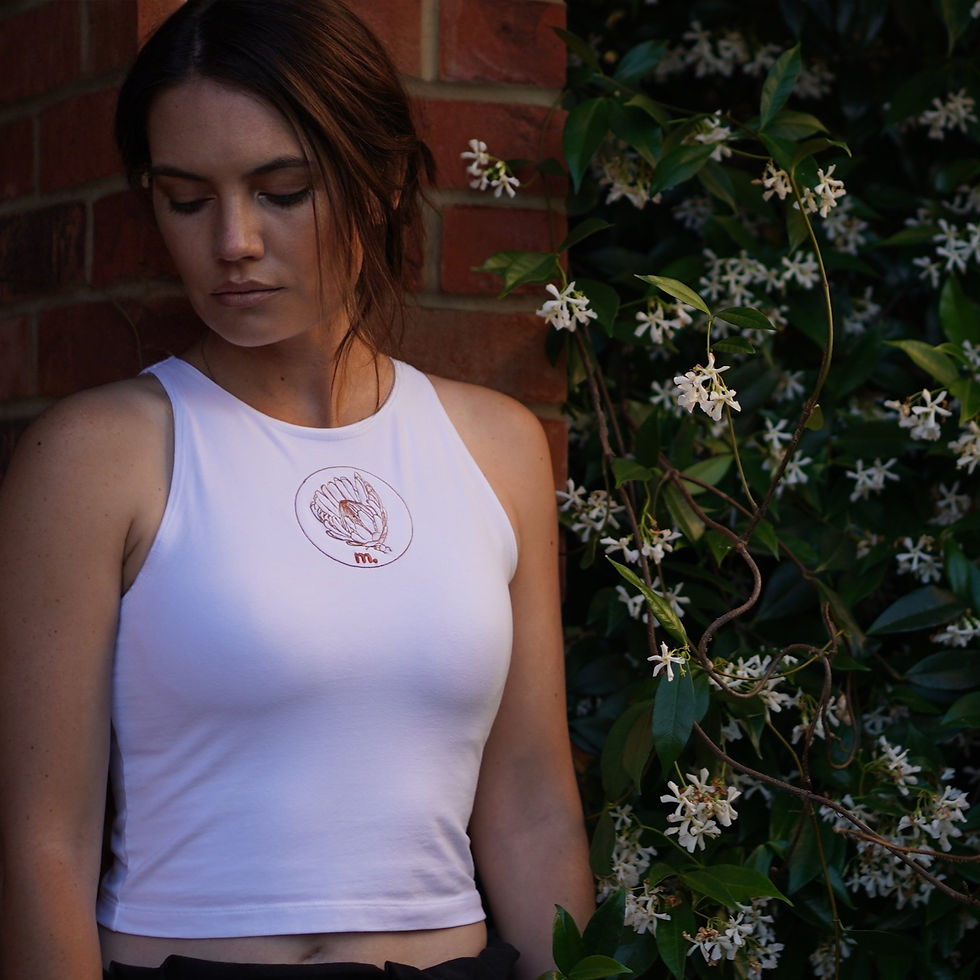 Thumbnail: Manifes-Tee by Mepko Cropped Tee White Protea