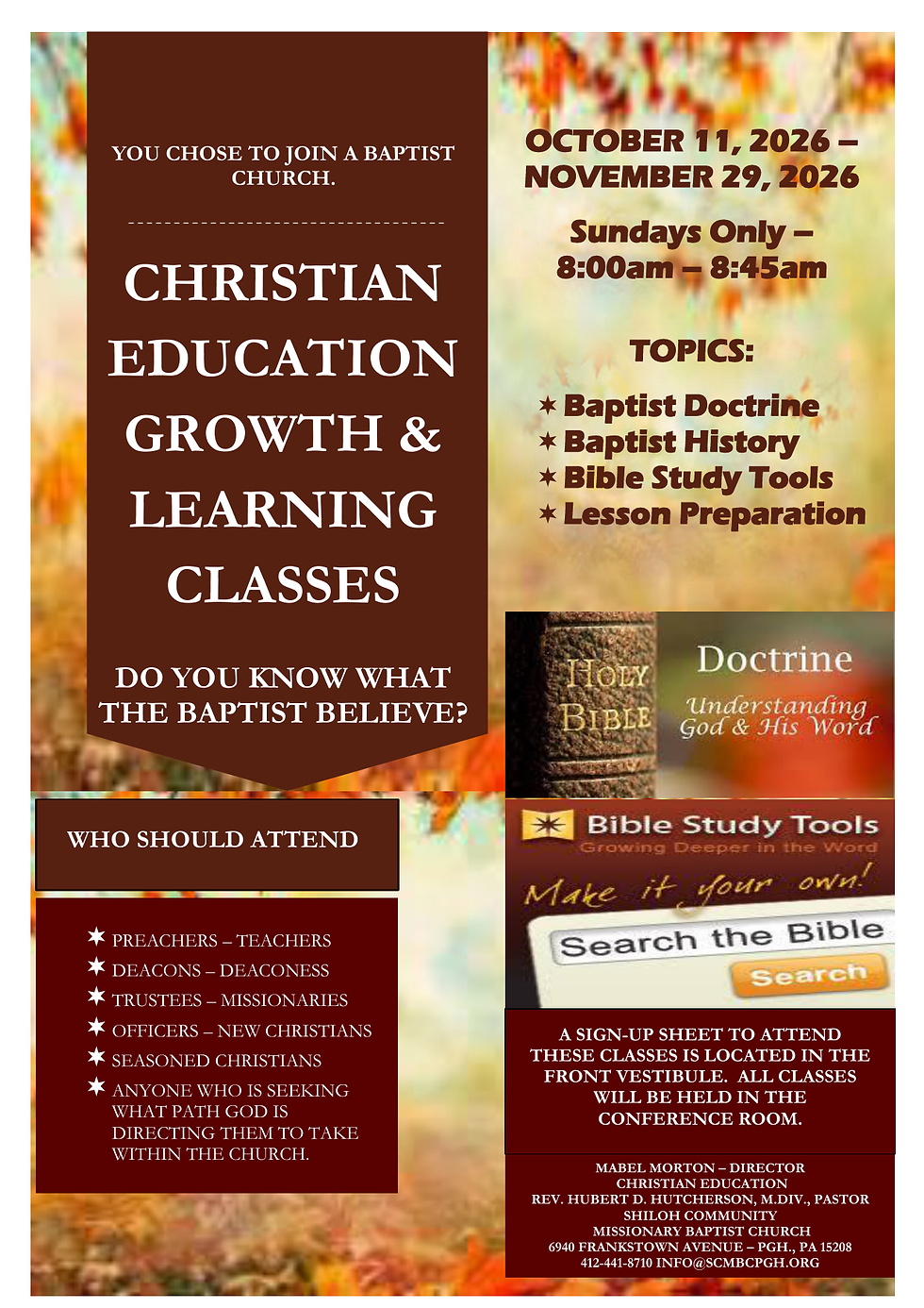 Christian Education Growth & Learning Classes