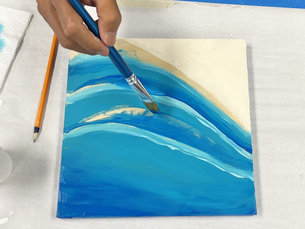 レジンアート色塗行程