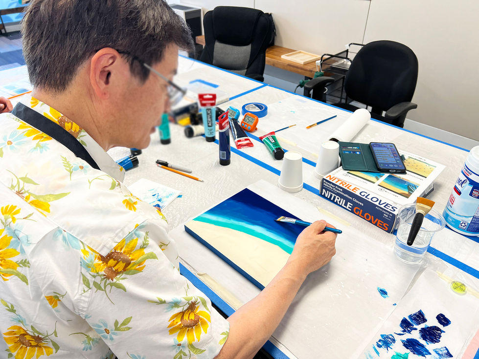 レジンアート色塗行程