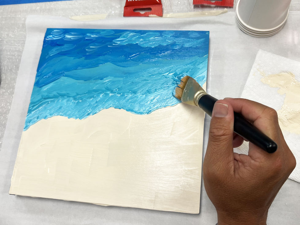 レジンアート色塗行程