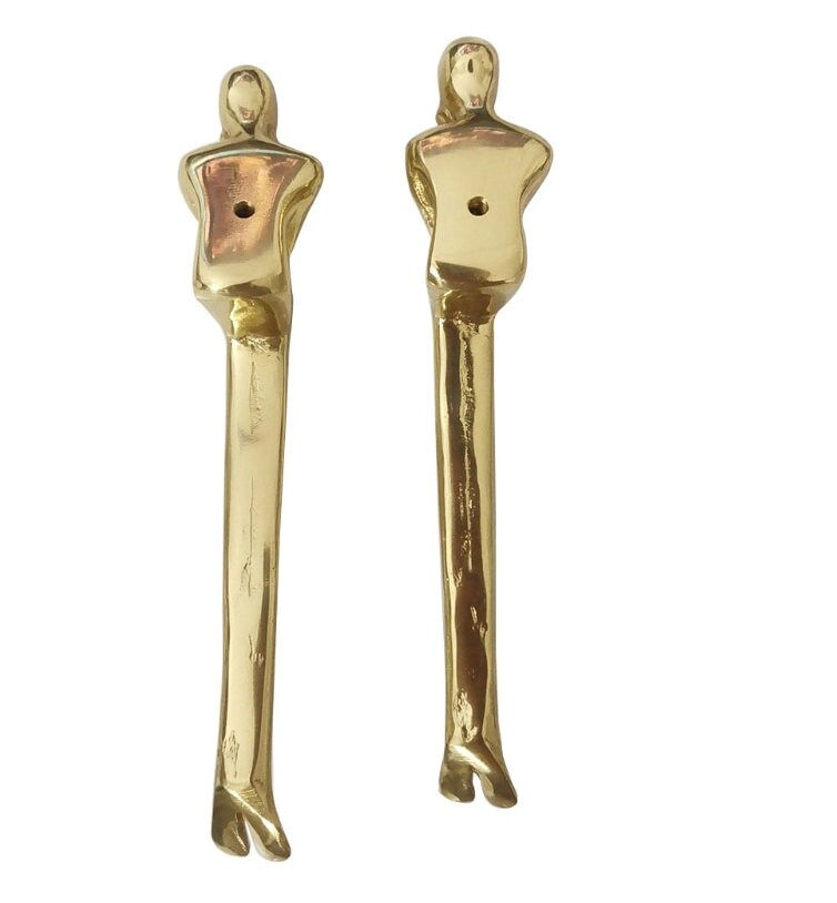 Thumbnail: Beautiful Brass Thinker Shaped Handle
