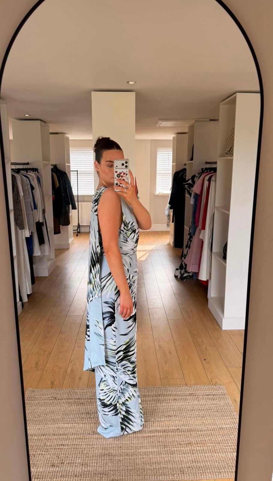 Thumbnail: Outline One-Shoulder Printed Summer Jumpsuit