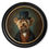 Thumbnail: Dog in a Bow Tie Circle Print // Lord Barkley of York // Black Round Frame