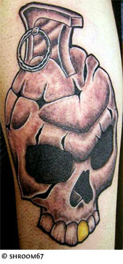 grenade-skull-tattoos