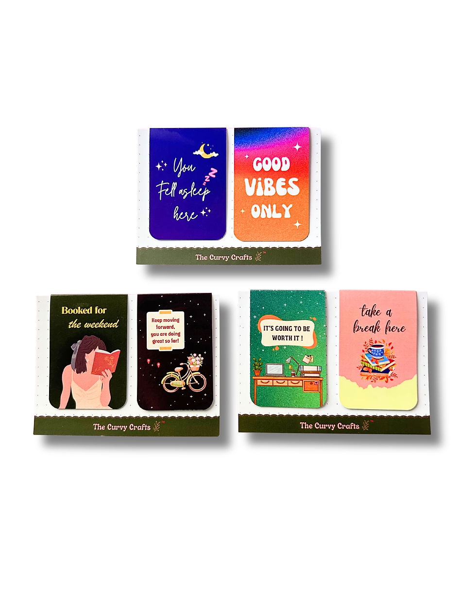 Quotes magnetic bookmark set for marking pages in books and notebooks