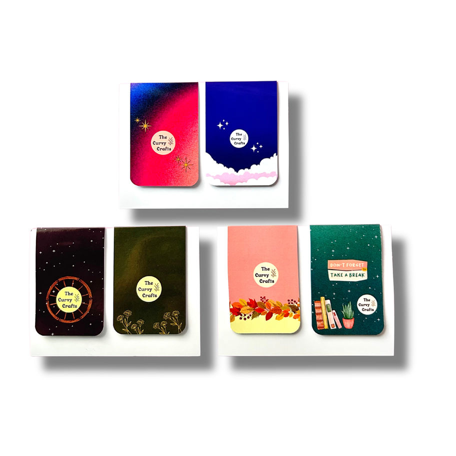 Quotes magnetic bookmark set for marking pages in books and notebooks