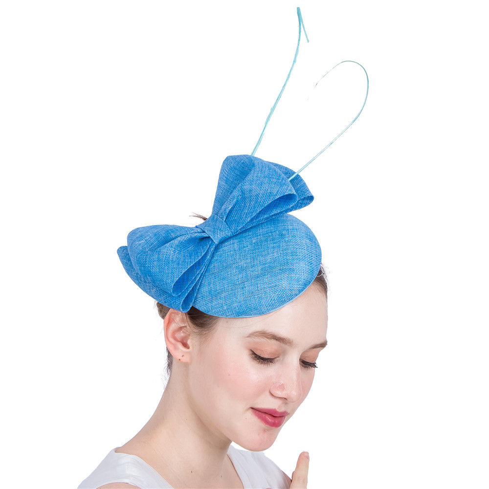 New Wedding Bride Hat Bow Design Women Party Fascinator Hat Bridal Prom Marriage