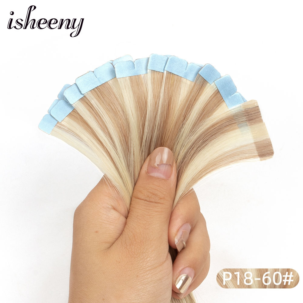 Tape in Human Hair Extensions 12" 16" 20" 24" Mini Tape Hair Extension Straight 