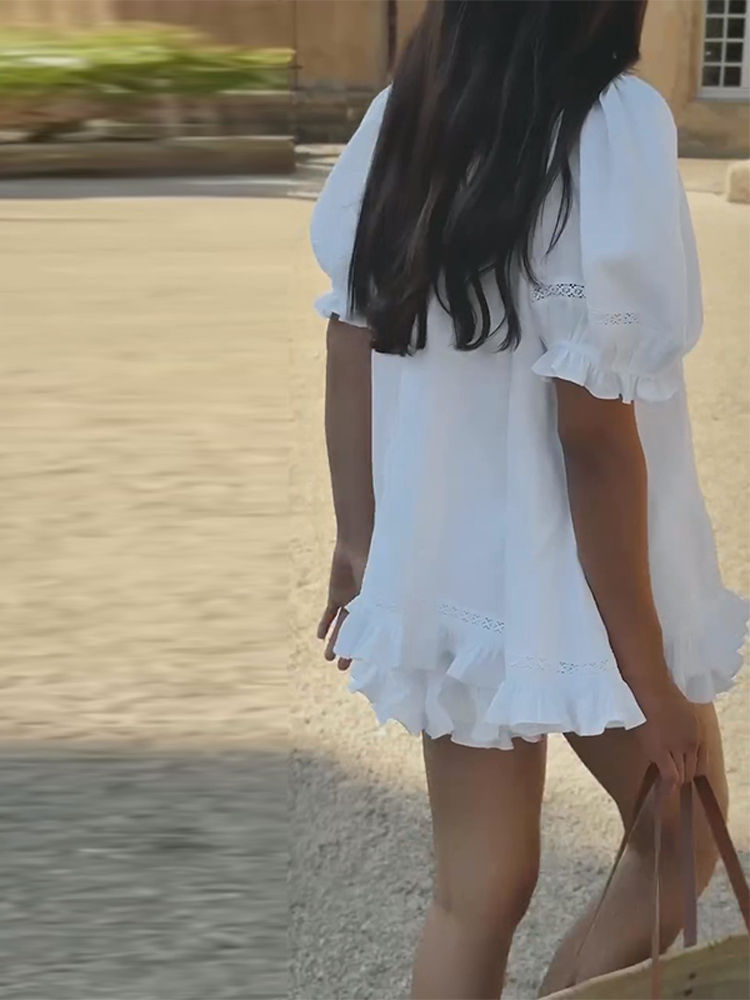 Flounce Shirt Shorts Sets