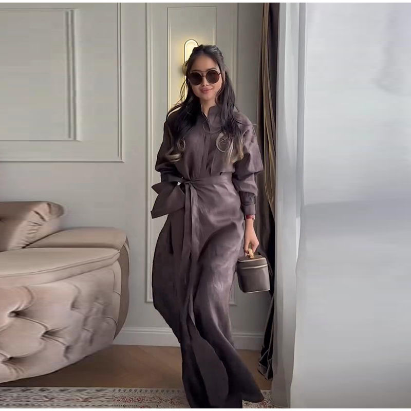 Casual Solid Shirt 3 Pieces Set Women Full Sleeve Button Top Wide Leg Pants Skir