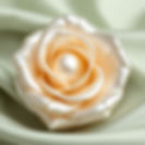 a large pearl carved to look like a rose but Cleary a pearl with a pearl screen on a soft