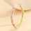 Thumbnail: Gold Plated Enamel Cloisonne Bracelet Bangle