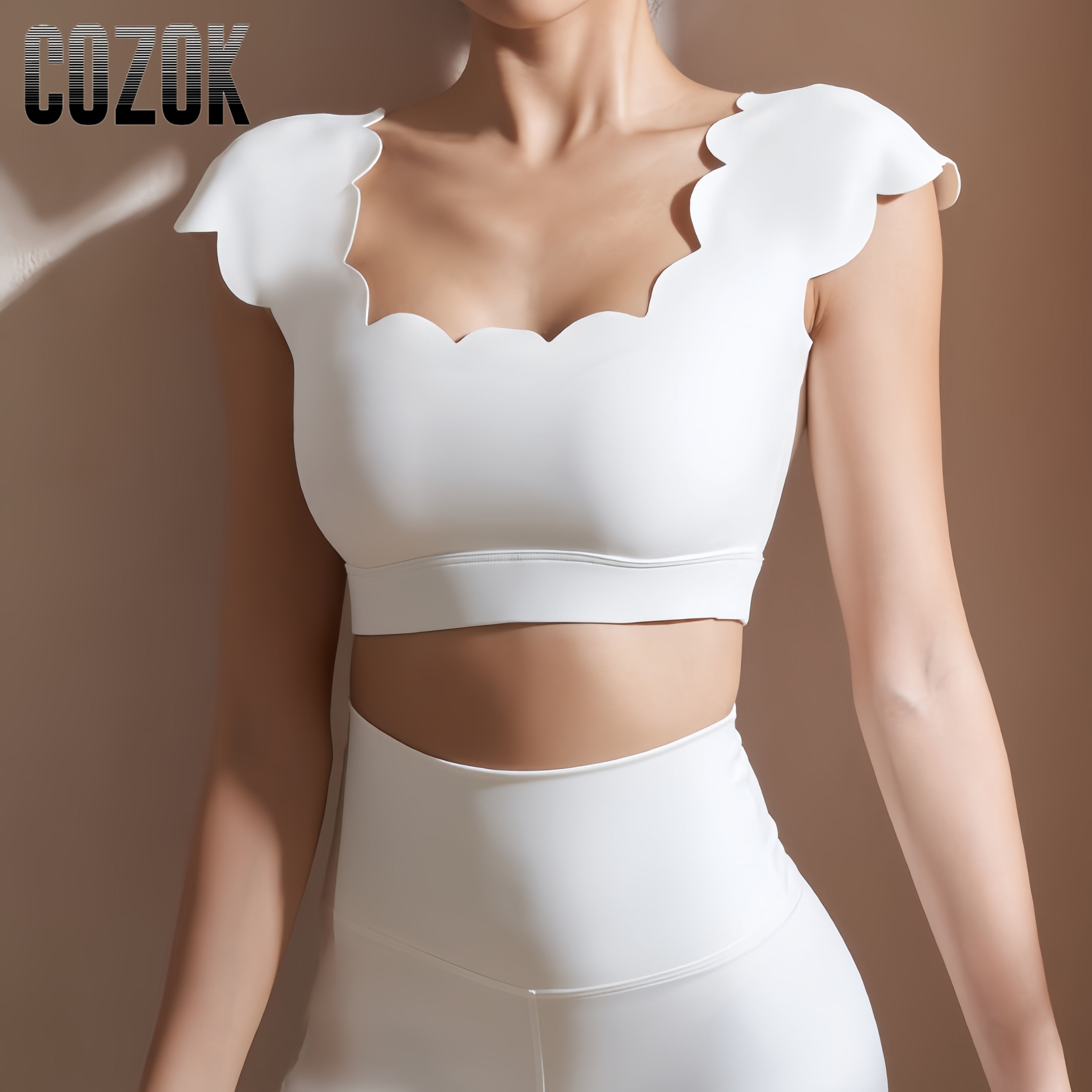 Fashion Short Sleeve Sports Tops for Women Gym Top with Chest Pads Beauty Back P