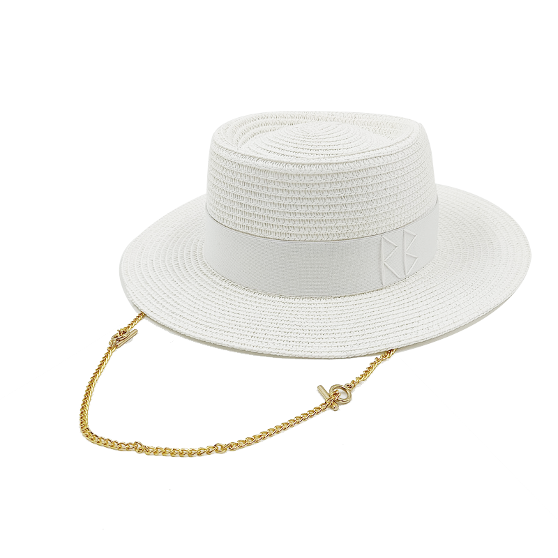 Black Letter with Ribbon Decoration Sun Hat