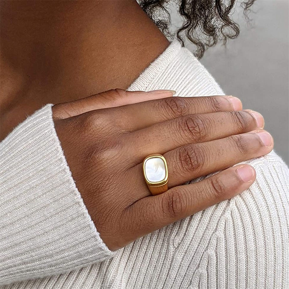 Square Rings Chunky Rings with Inly