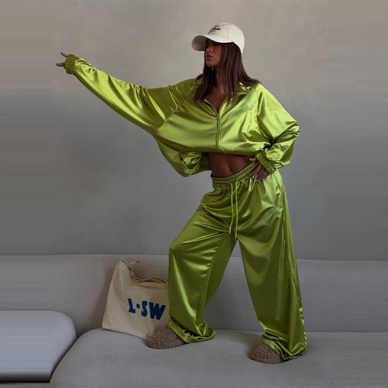 Casual Loose Coats Pants Set