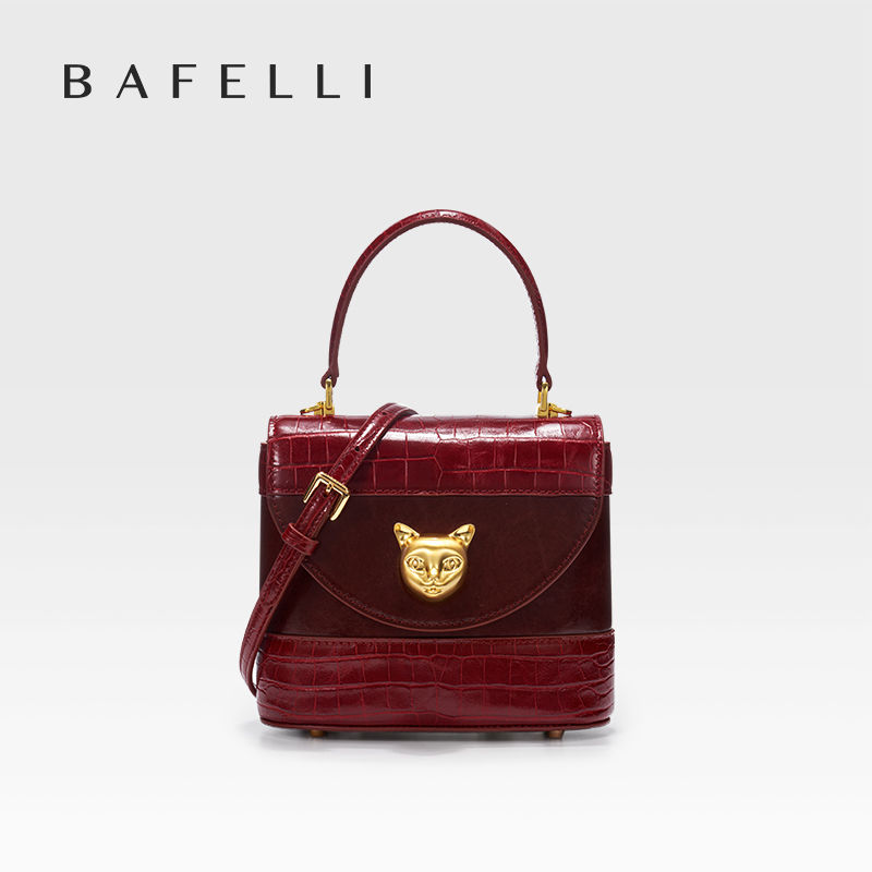 BAFELLI HANDBAG 2025 WOMEN'S NEW LEATHER PURSE EVENING DESIGNER BUCKET CAT LUXUR