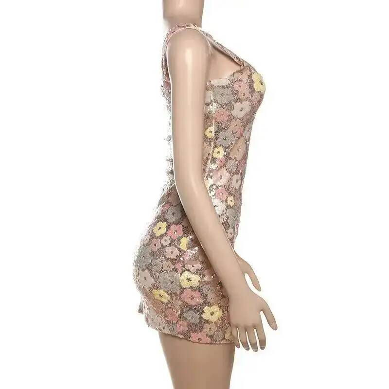 Daisy Floral Sequin Mini Dress