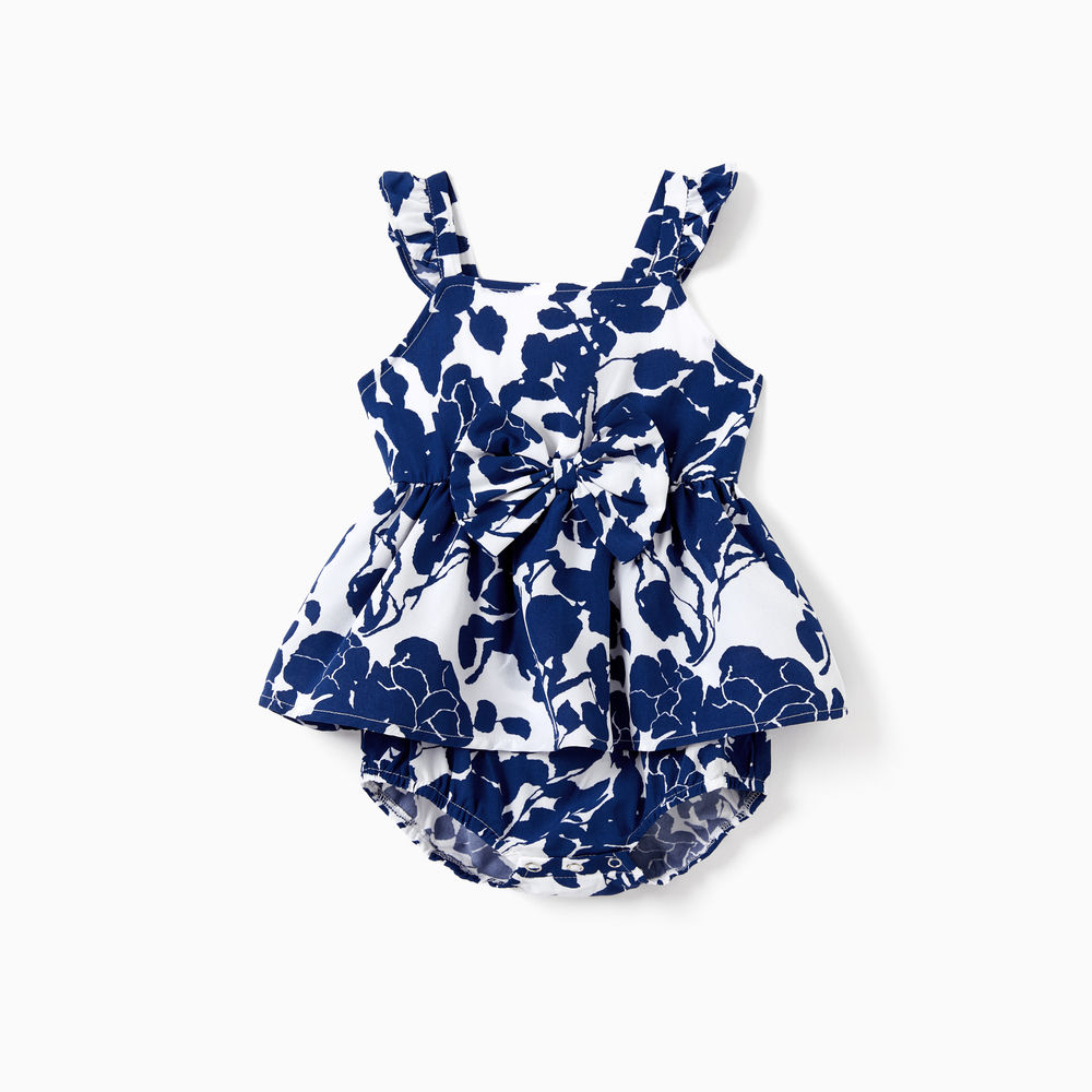 blue-floral-matching-dress-girl