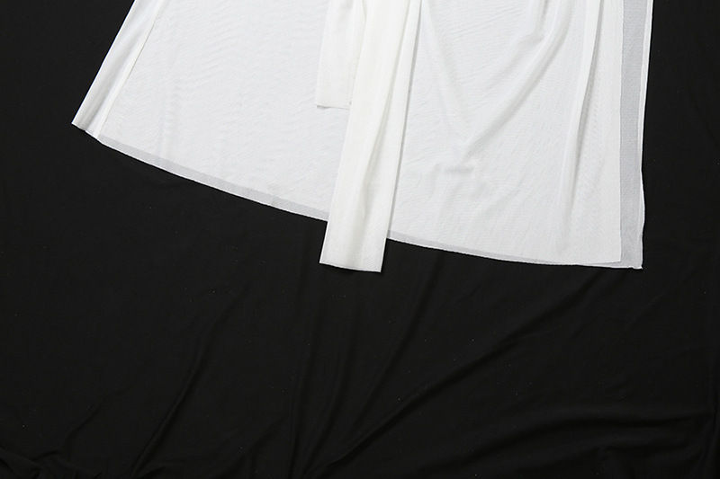 Transparent Off The Shoulder Draped Dress