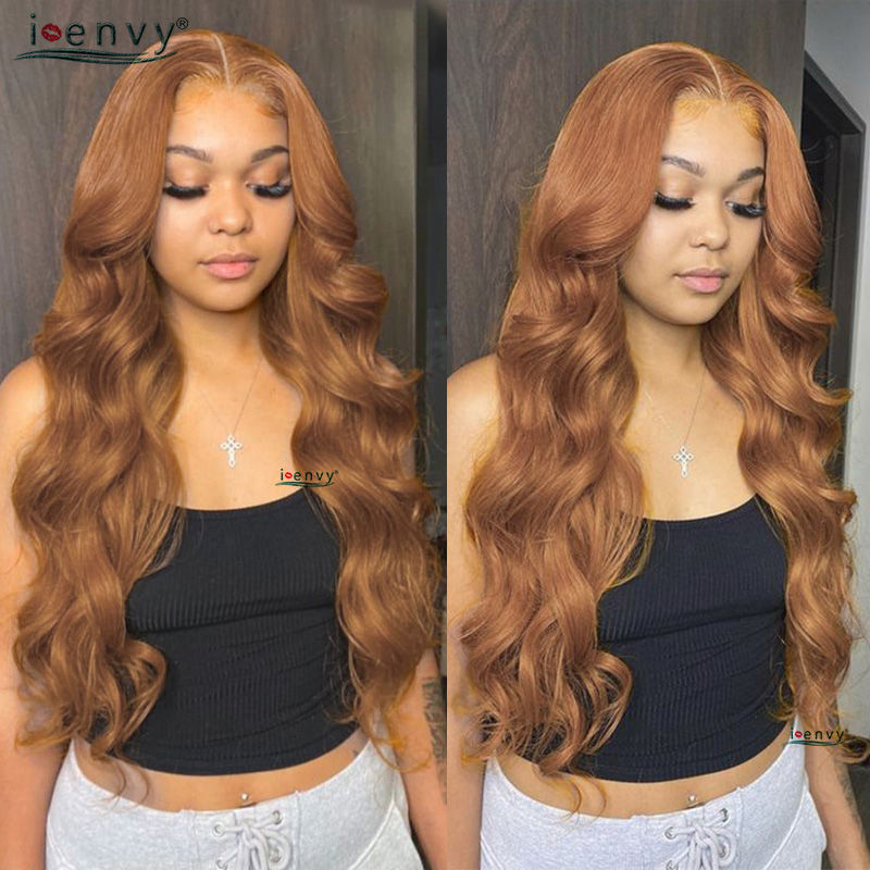 13x6 Ginger Blonde Lace Front Wigs Pre Pluck Body Wave Colored Red 13X4 Hd Lace 