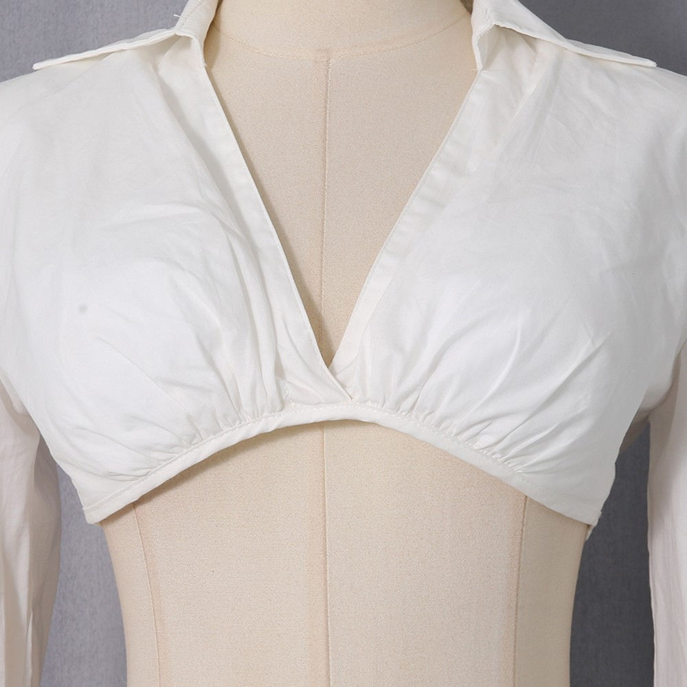 White Spliced Folds Two Piece Set