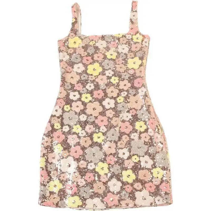 Daisy Floral Sequin Mini Dress