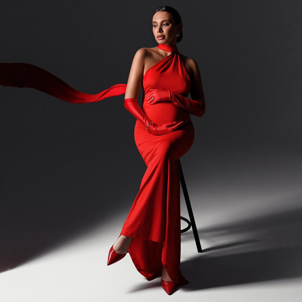 Evening Backless Maternity Dress