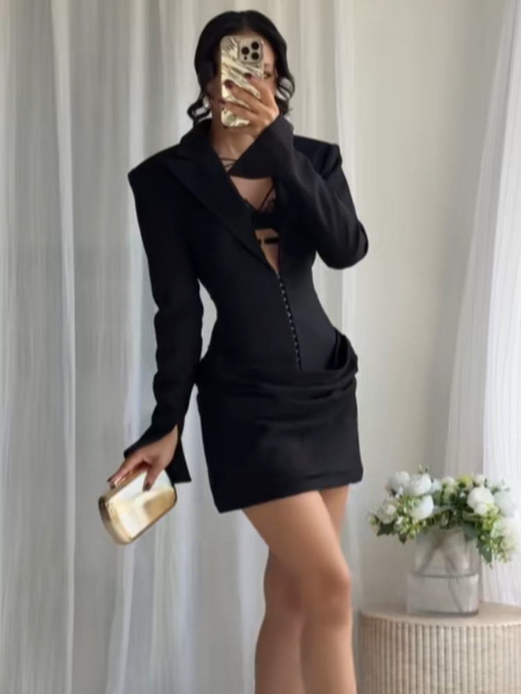 Sexy Pleated Mini Suit Skirt