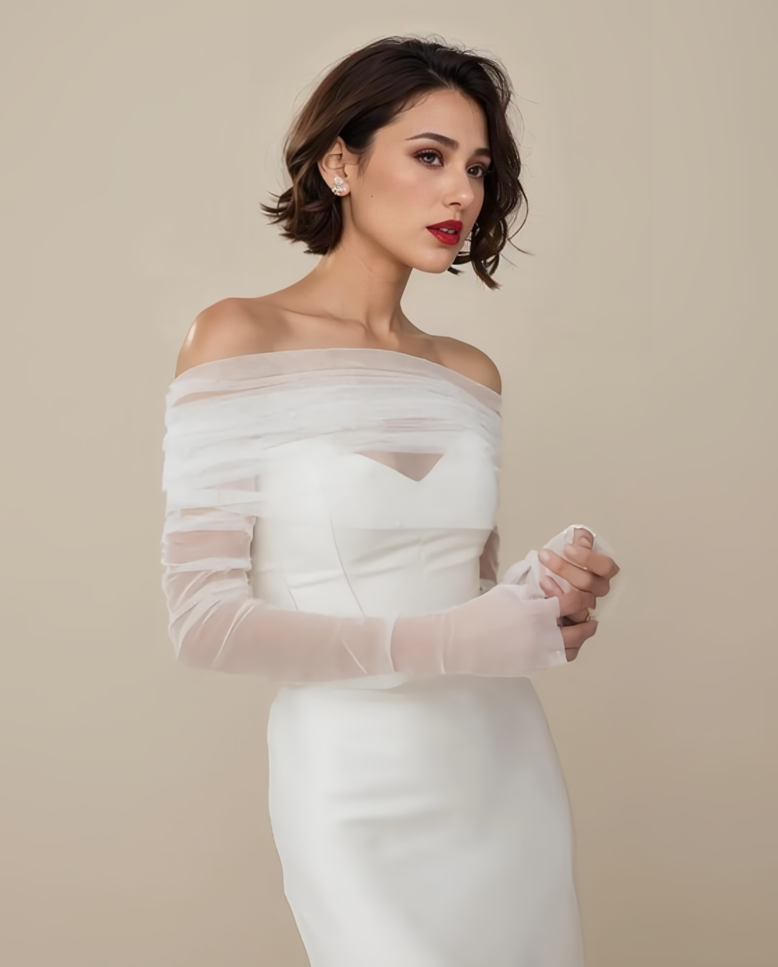 Detachable Wrap Set, Shoulders Cover and Gloves