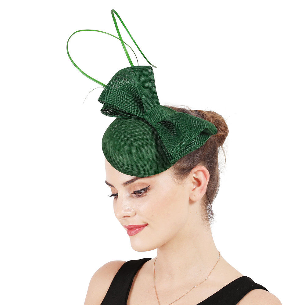 New Wedding Bride Hat Bow Design Women Party Fascinator Hat Bridal Prom Marriage