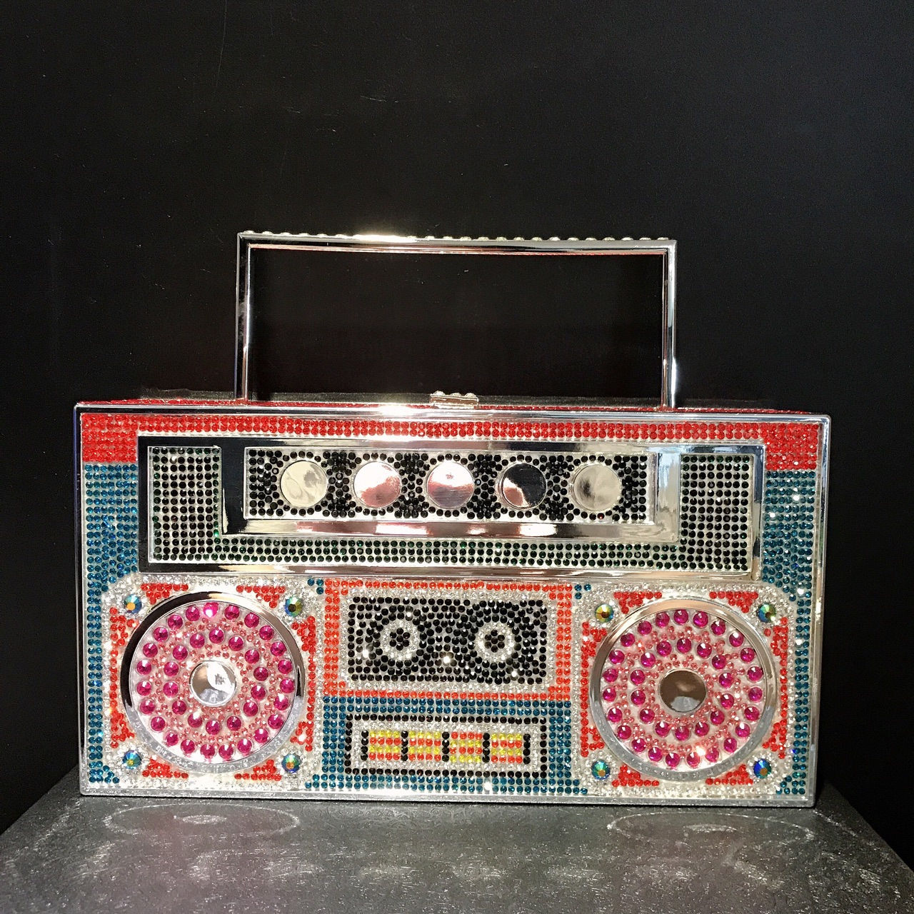 Rhinestone Radio Clutch Bag