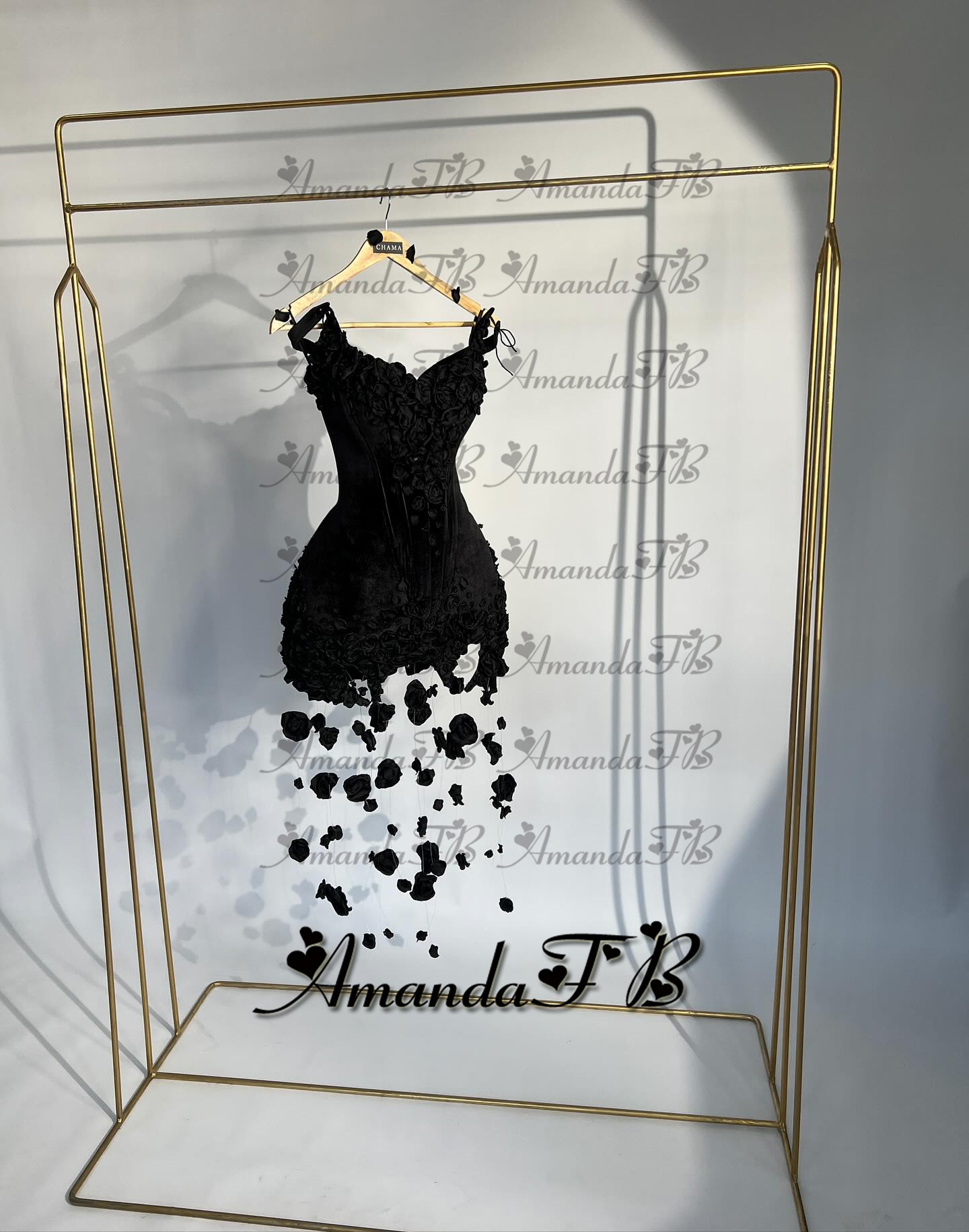 Amanda 3D Flowers Cocktail Dress