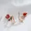 Thumbnail: Red Enamel Rose Earrings