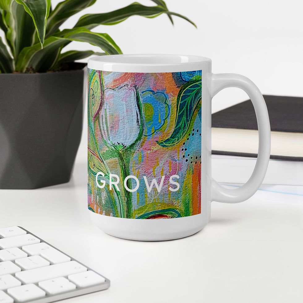 Thumbnail: White mug-What you Water GROWS