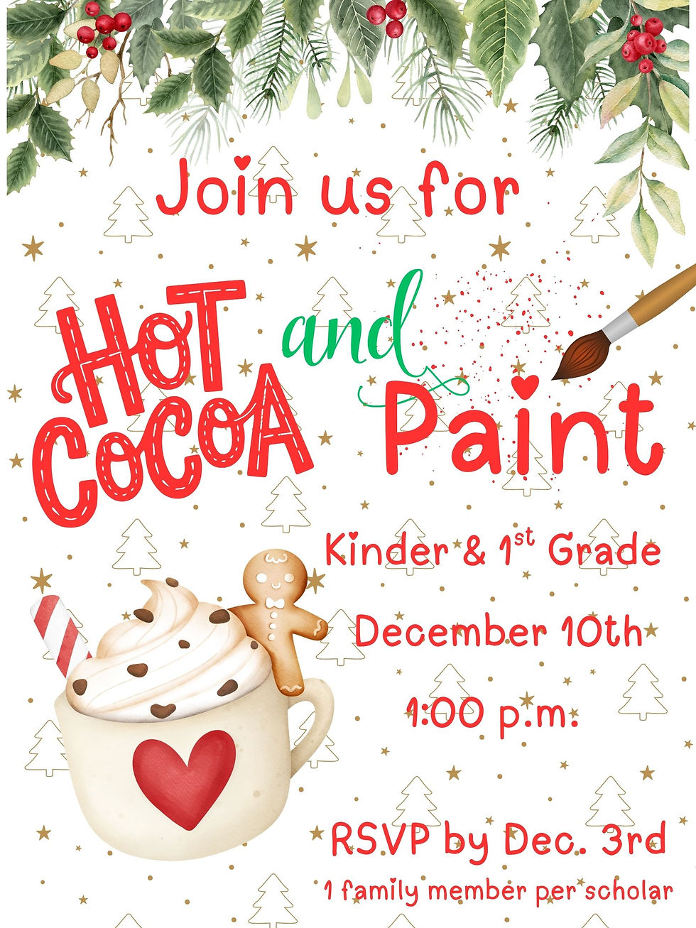 Kinder & 1st grade Sip and Paint