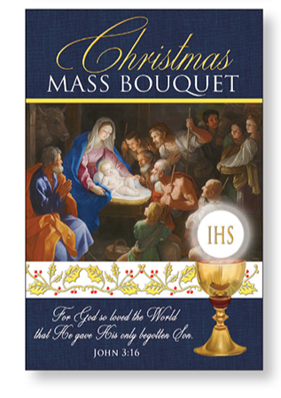 Christmas Mass Bouquet Card