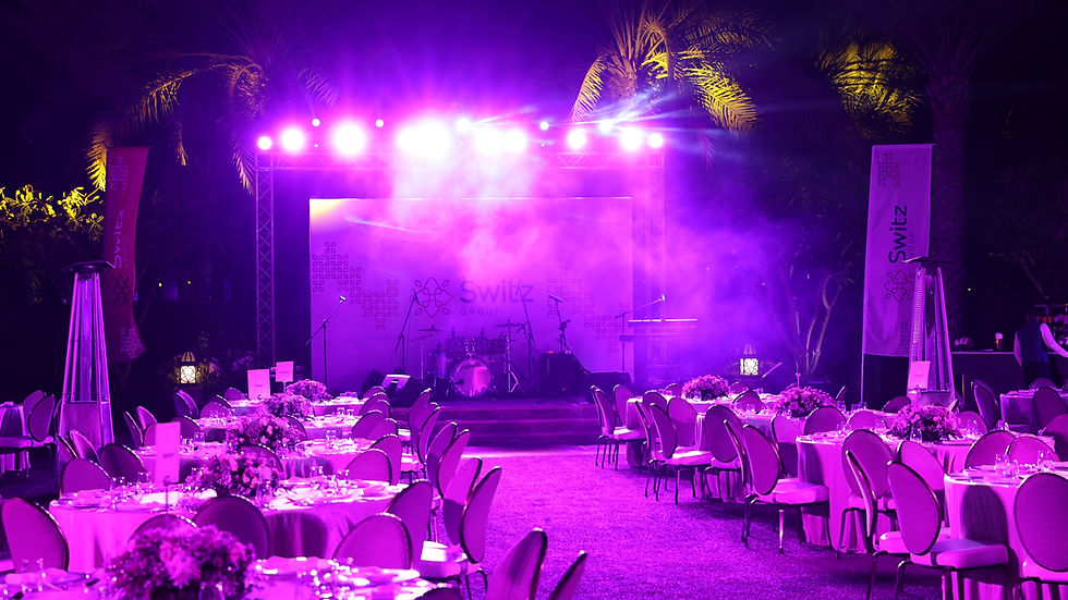 Luxury award night event planning in Dubai by Purrple Orryx.