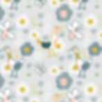 Crayon Ducks and Flowers