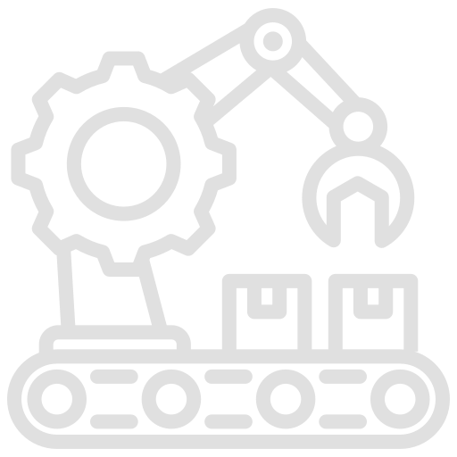 White industrial robot arm moving boxes on a conveyor belt. Anotag.ai