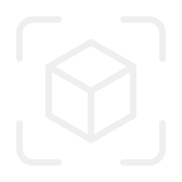 White cube icon, within a rectangular border, on black background. Anotag.ai