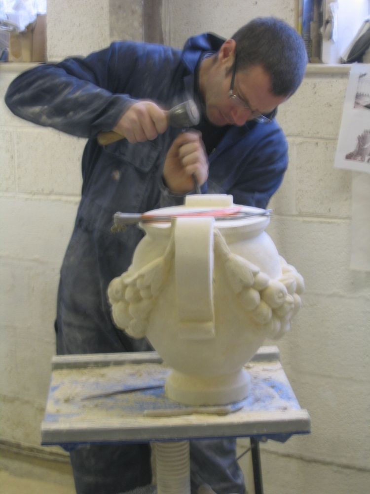 Creating replacement stone urn finials