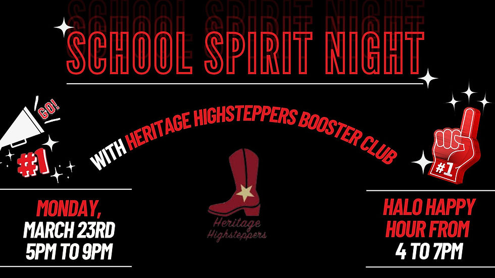 School Spirit Night - Heritage Highsteppers Booster Club