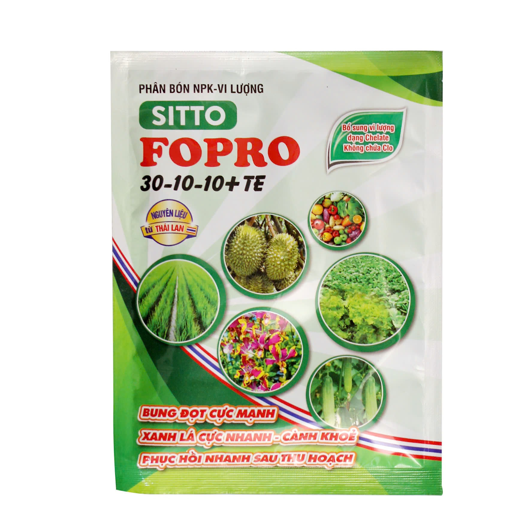 Phân bón lá NPK hòa tan Sitto FoPro 30-10-10+TE 100Ggói 100 g[Hàng chính hãn