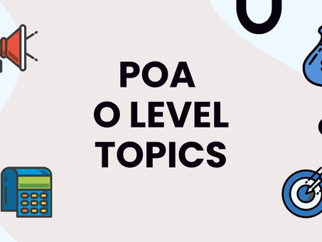 ✅ Top Scoring Topics for O-Level POA (7087) – Updated for 2025