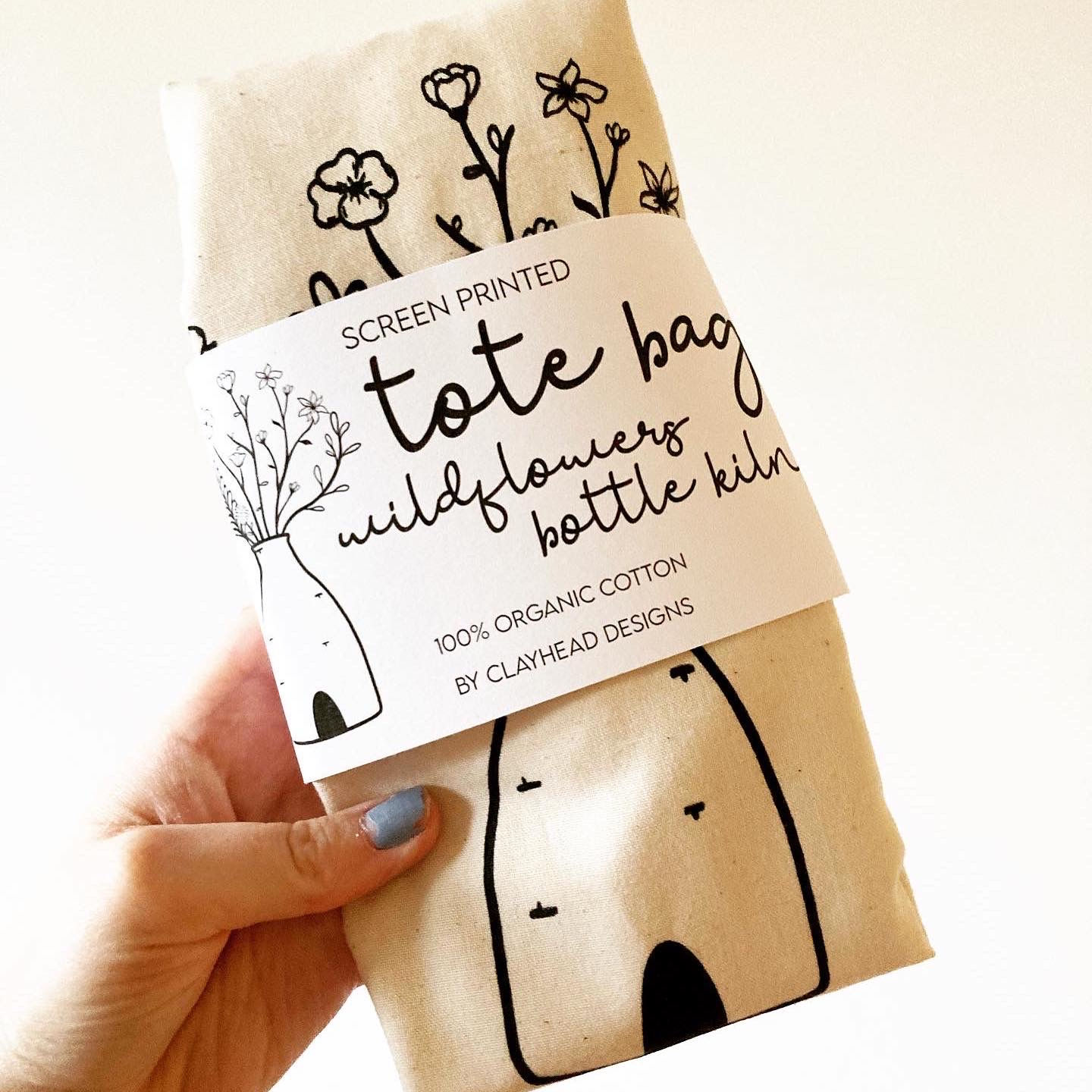 Wildflower Bottle Kiln Tote Bag