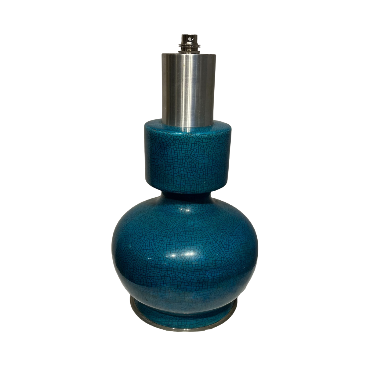 Blue crackle glaze lamp