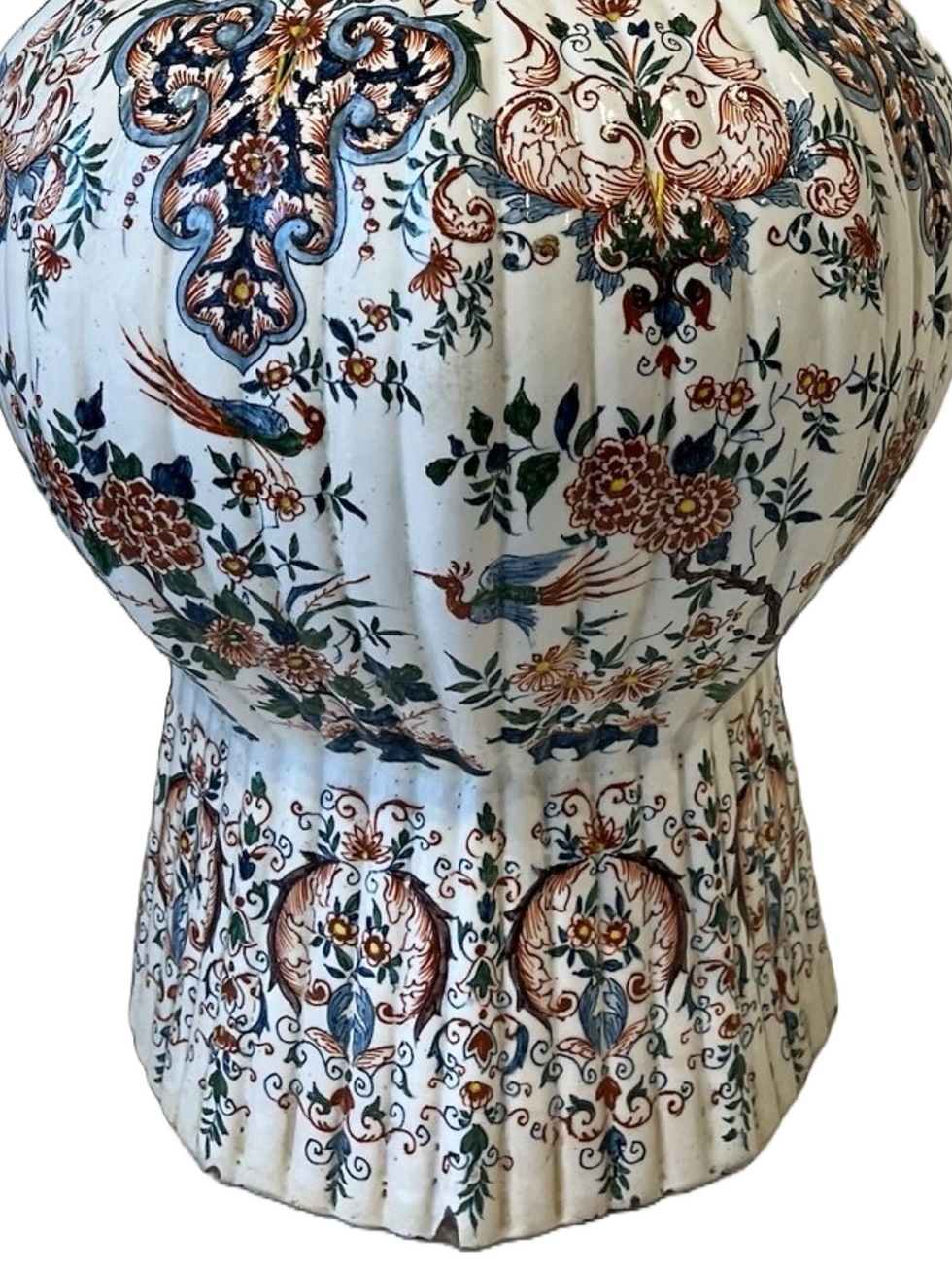 Thumbnail: Large pair of Delft / Faience vases and covers