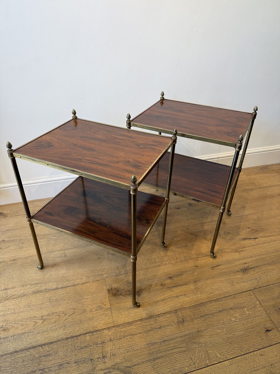 Thumbnail: Pair of two tier etageres attributed to Mallett